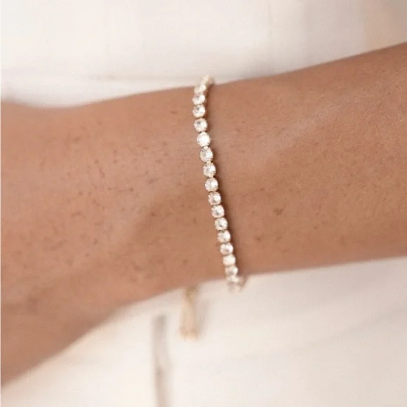 Ettika Gold Crystal Adjustable Bracelet - Picture 3 of 3